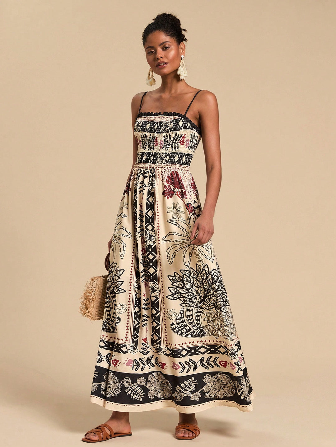Rochie maxi SHEIN, bej