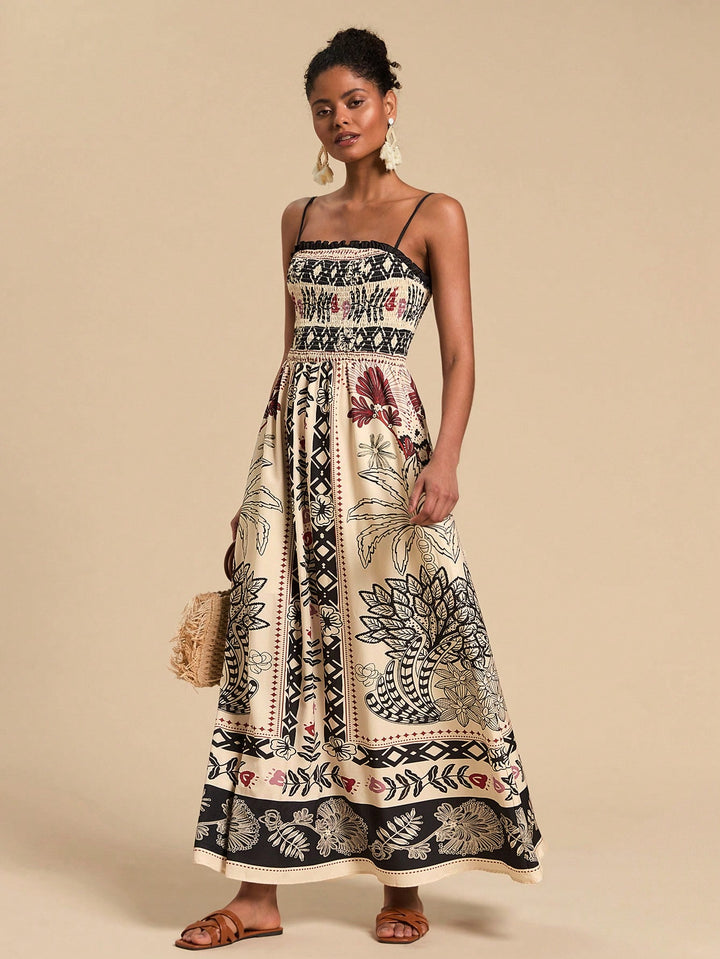 Rochie maxi SHEIN, bej