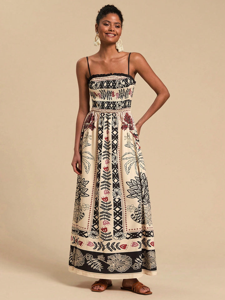Rochie maxi SHEIN, bej