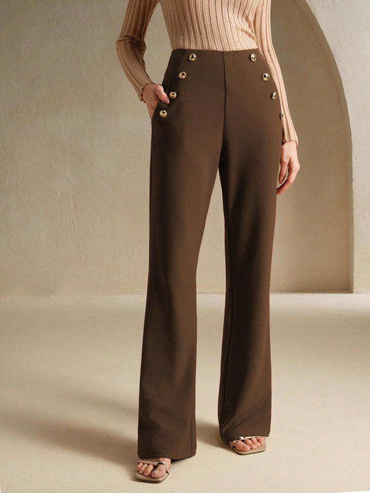 Pantaloni SHEIN, maro