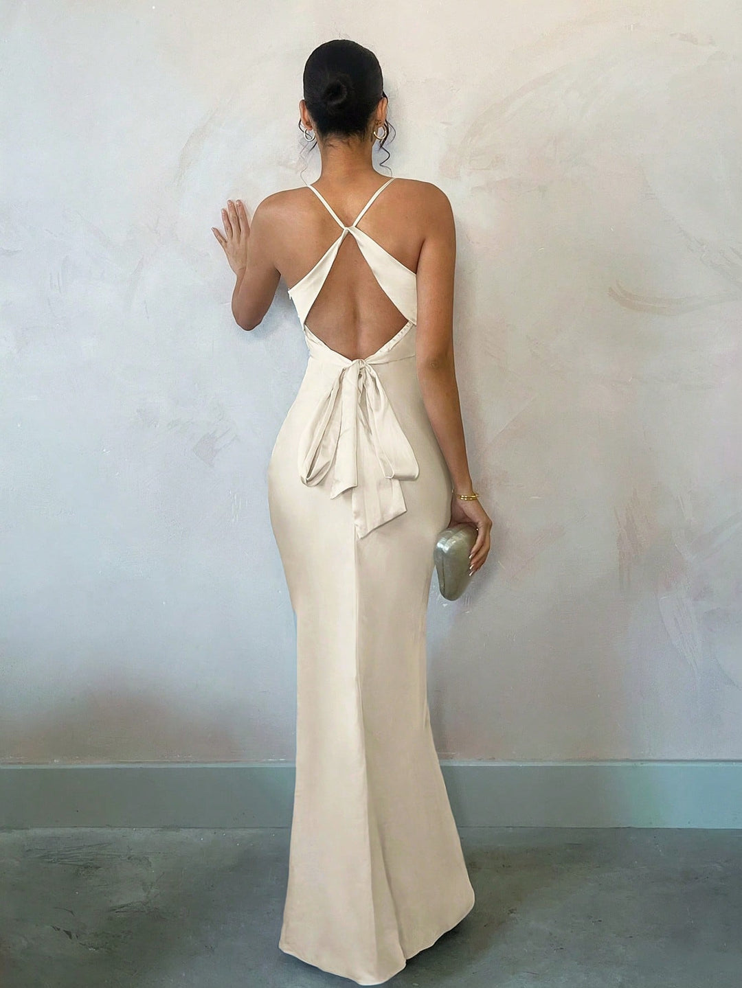 Rochie maxi SHEIN, crem