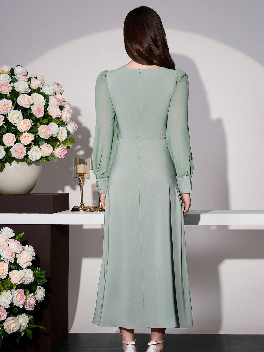 Rochie maxi SHEIN, verde