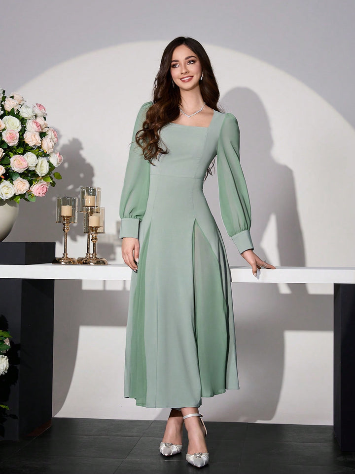 Rochie maxi SHEIN, verde