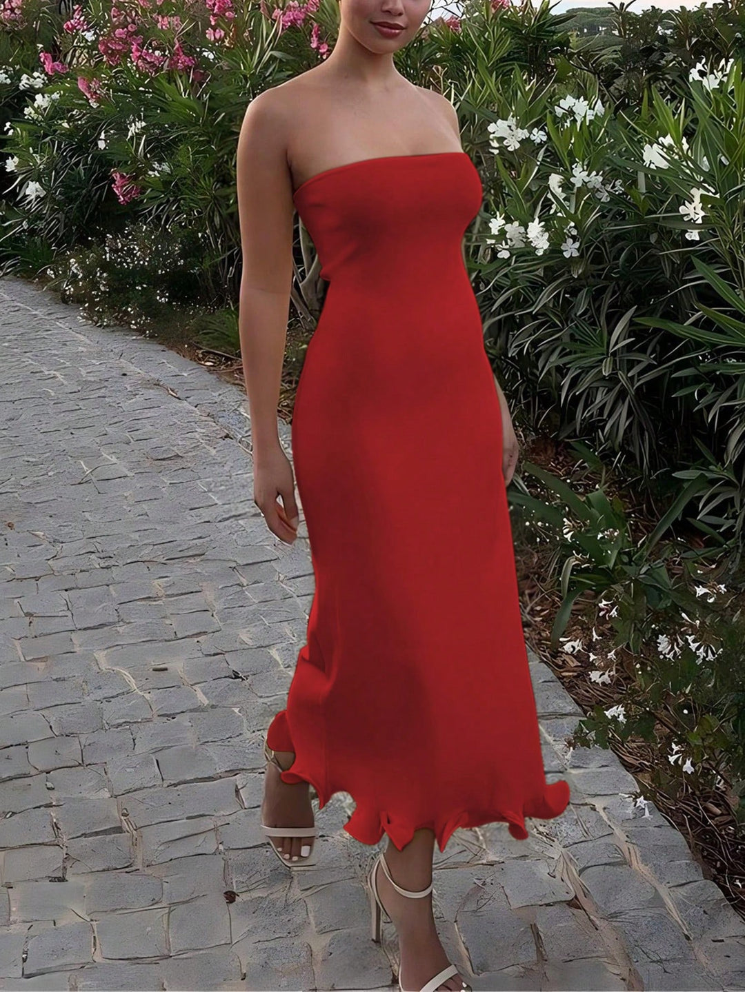 Rochie midi SHEIN, roșu