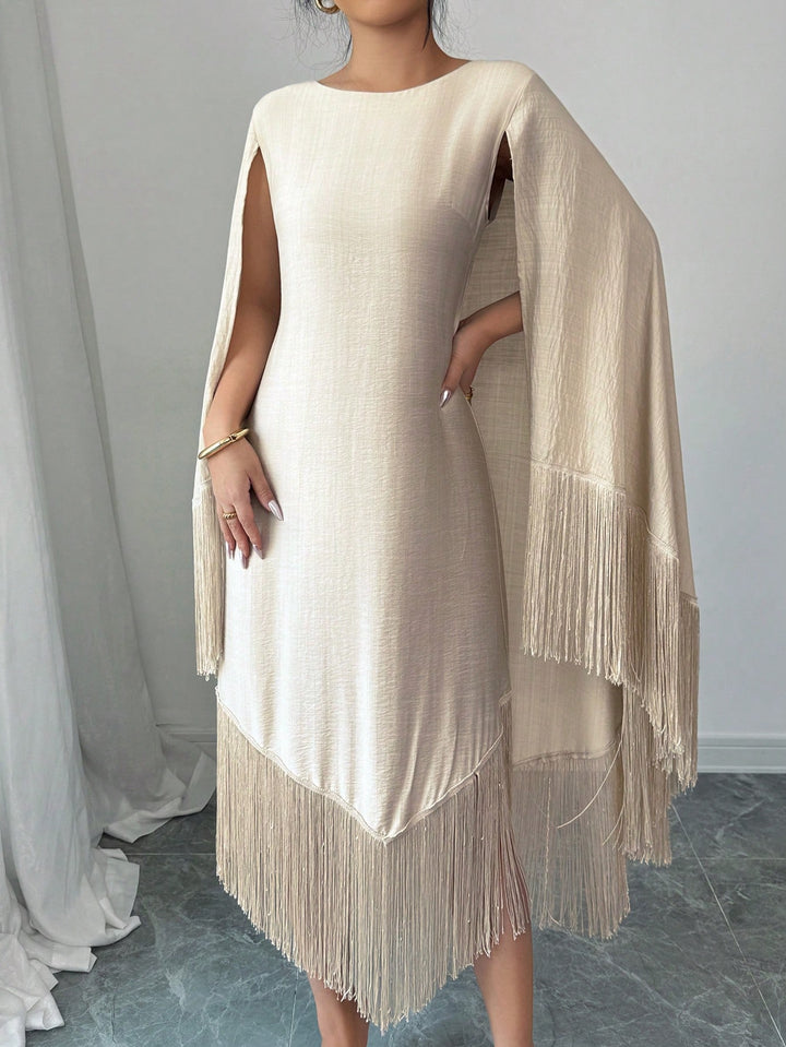 Rochie midi SHEIN, crem