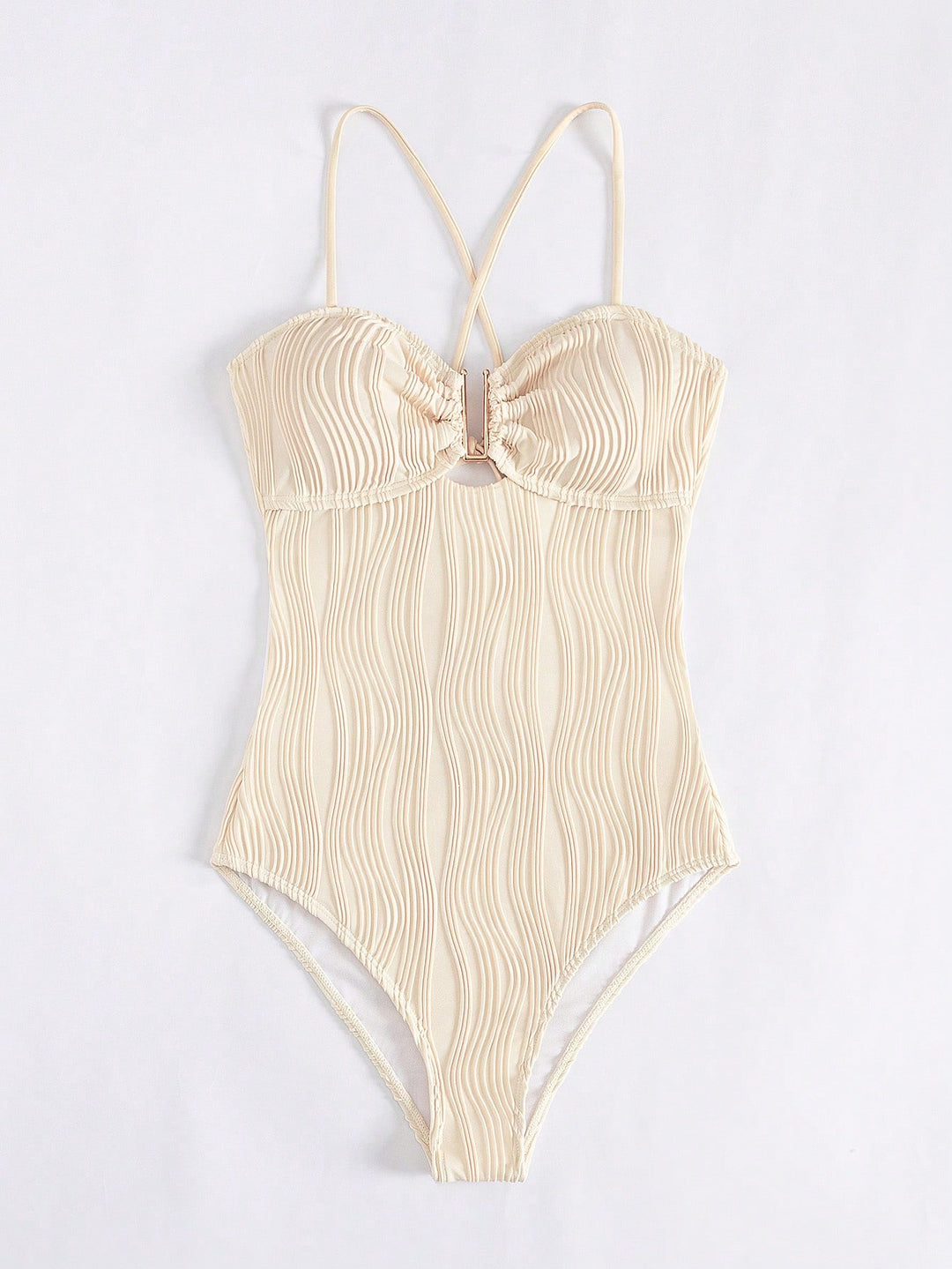 Costum de baie întreg SHEIN, crem