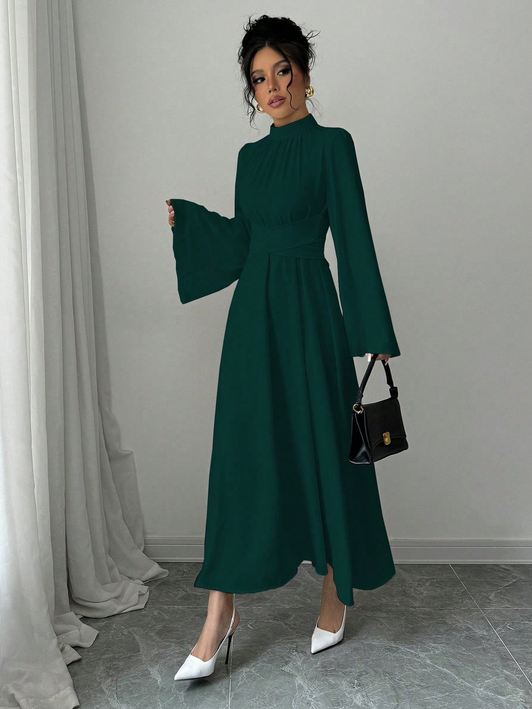 Rochie maxi SHEIN, verde