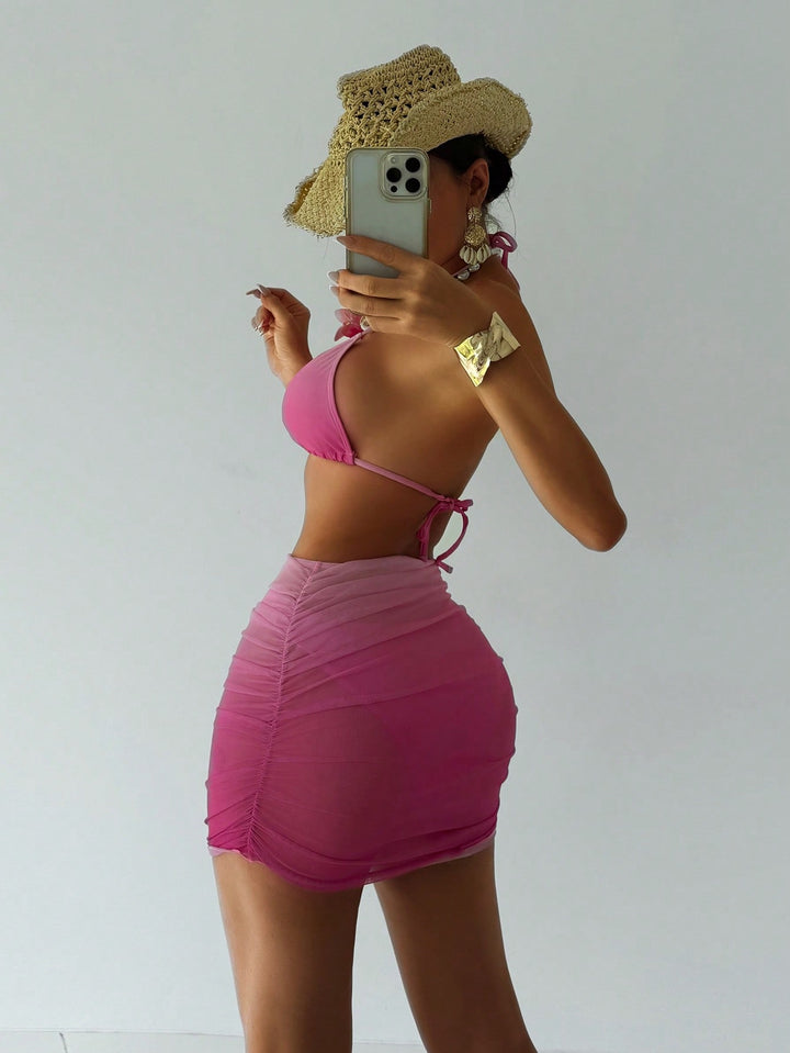 Set bikini SHEIN, roz