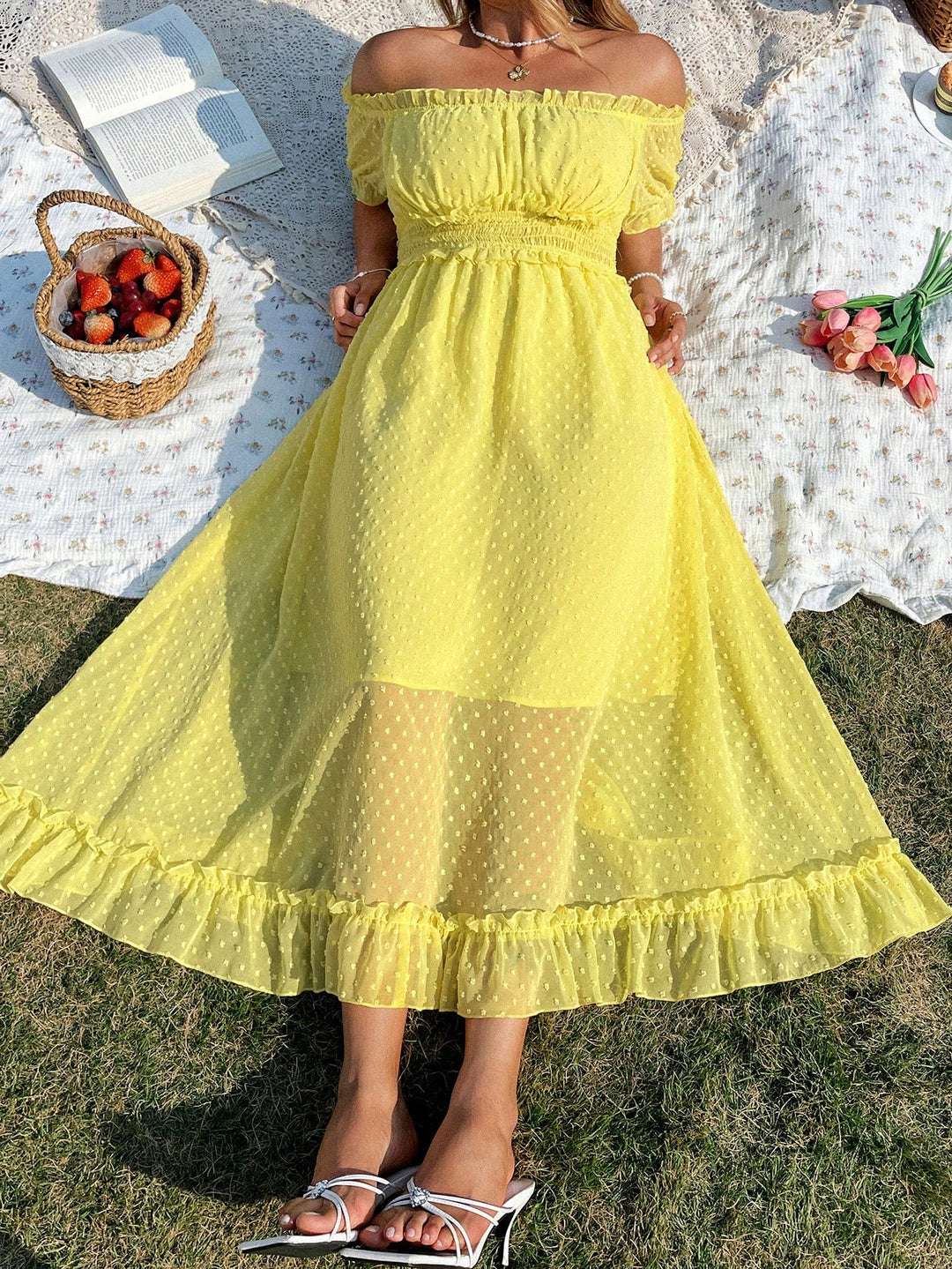 Rochie maxi SHEIN, galben