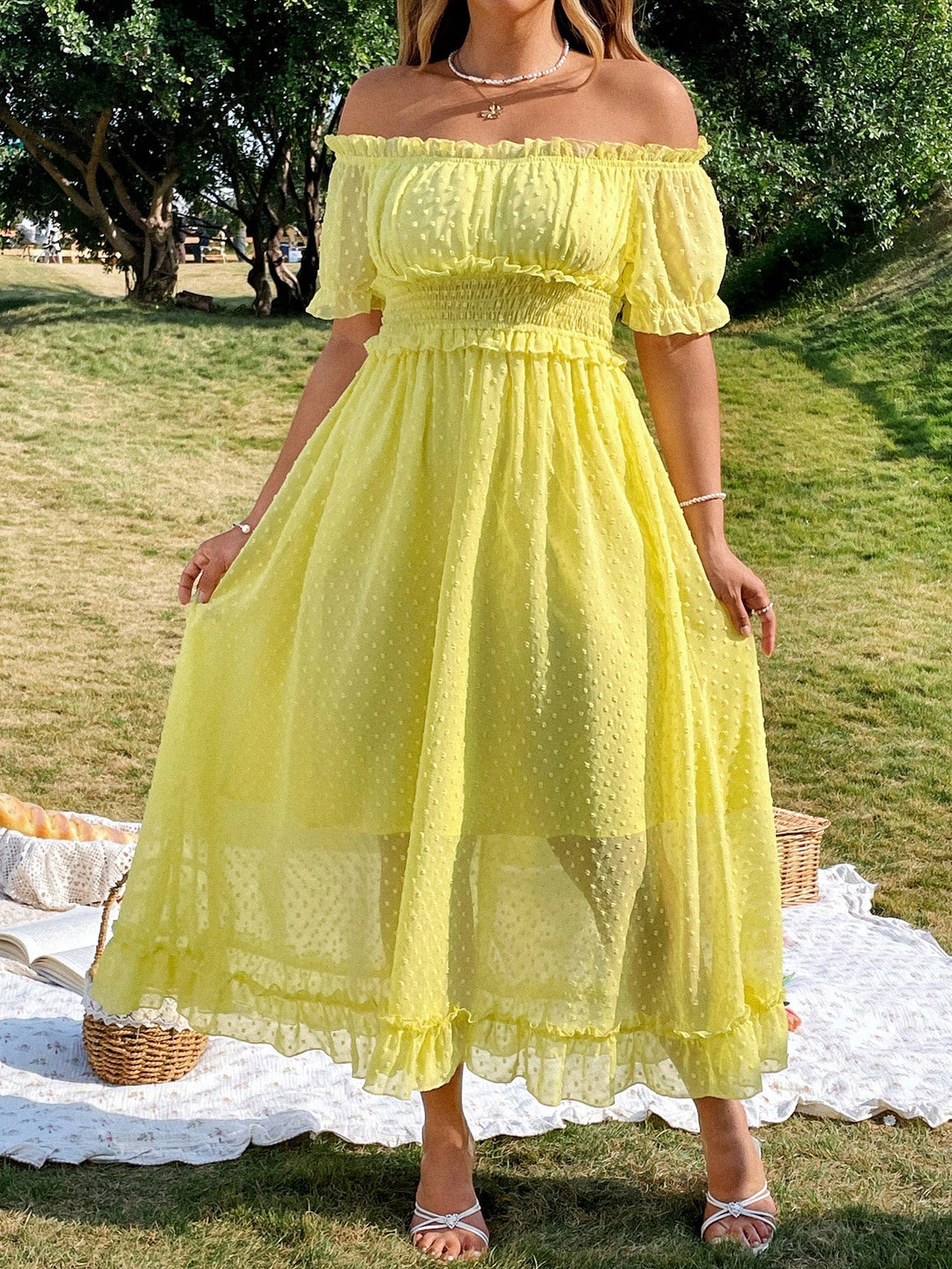 Rochie maxi SHEIN, galben