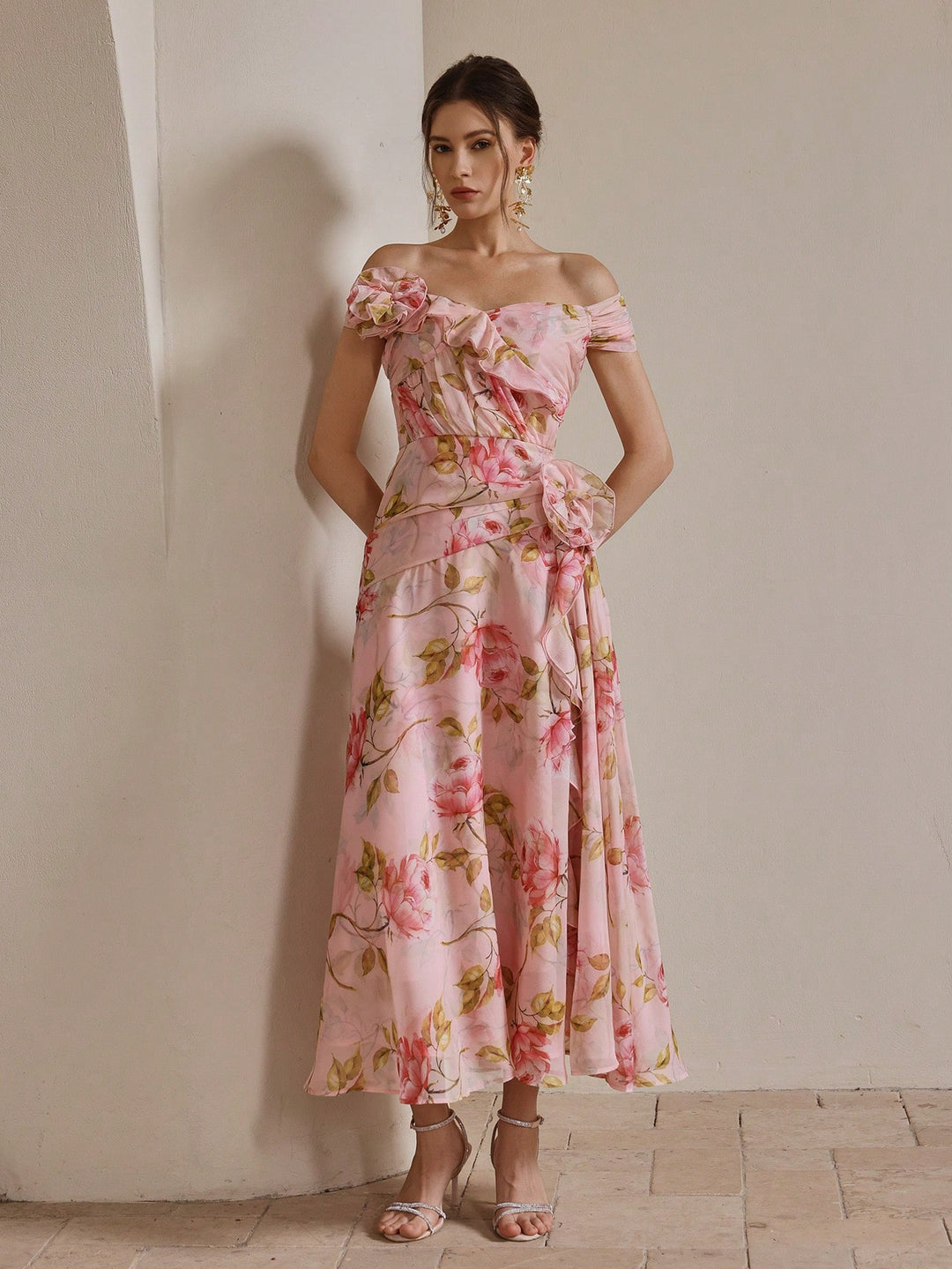 Rochie maxi SHEIN, roz