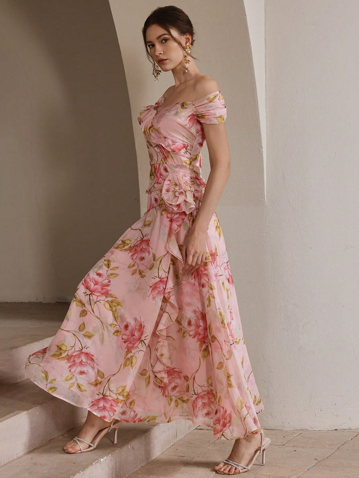 Rochie maxi SHEIN, roz