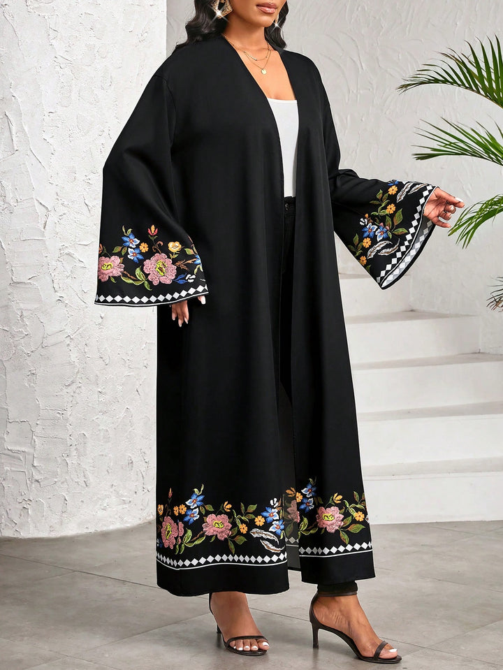 Cardigan lung SHEIN, negru