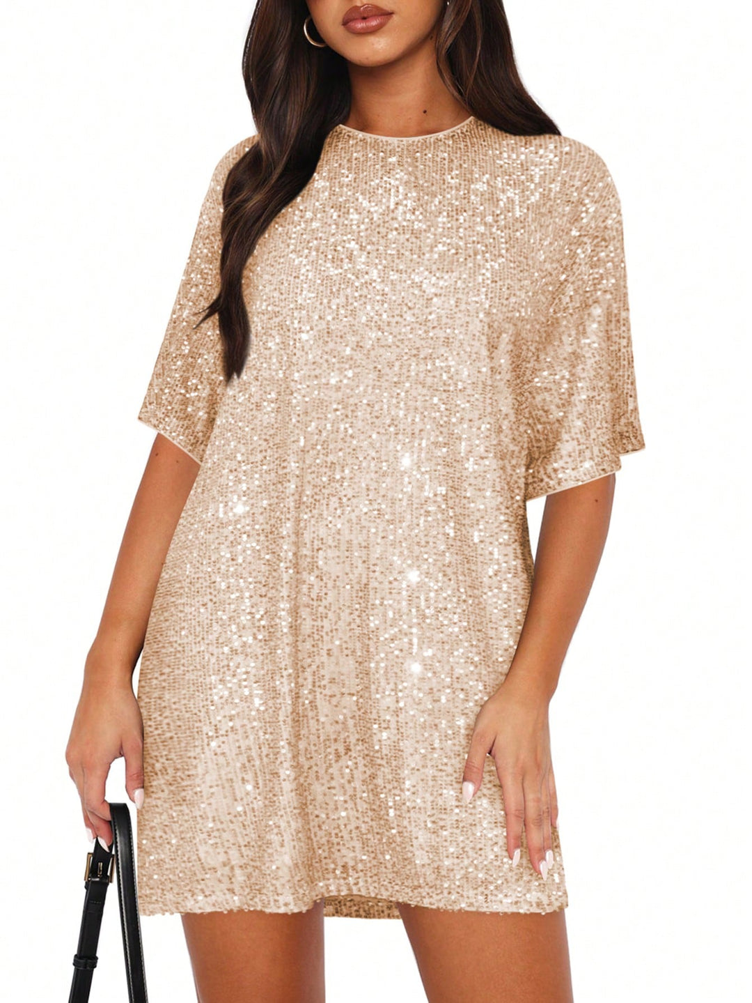 Rochie scurtă SHEIN, auriu