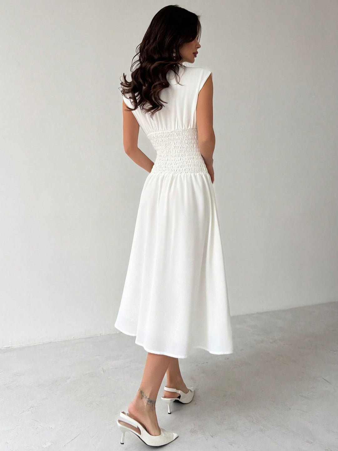 Rochie midi SHEIN, alb