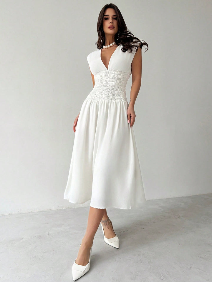 Rochie midi SHEIN, alb