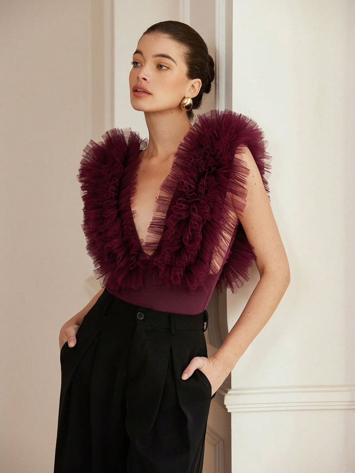 Body SHEIN, vișiniu