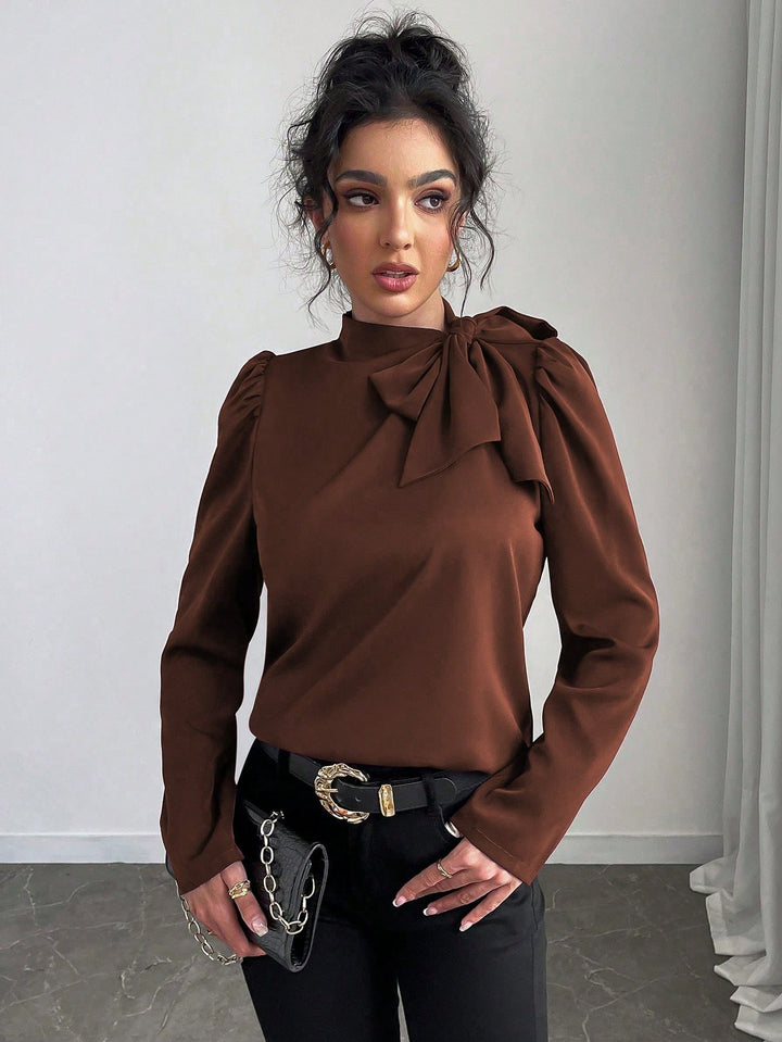 Cămașă dama SHEIN, maro