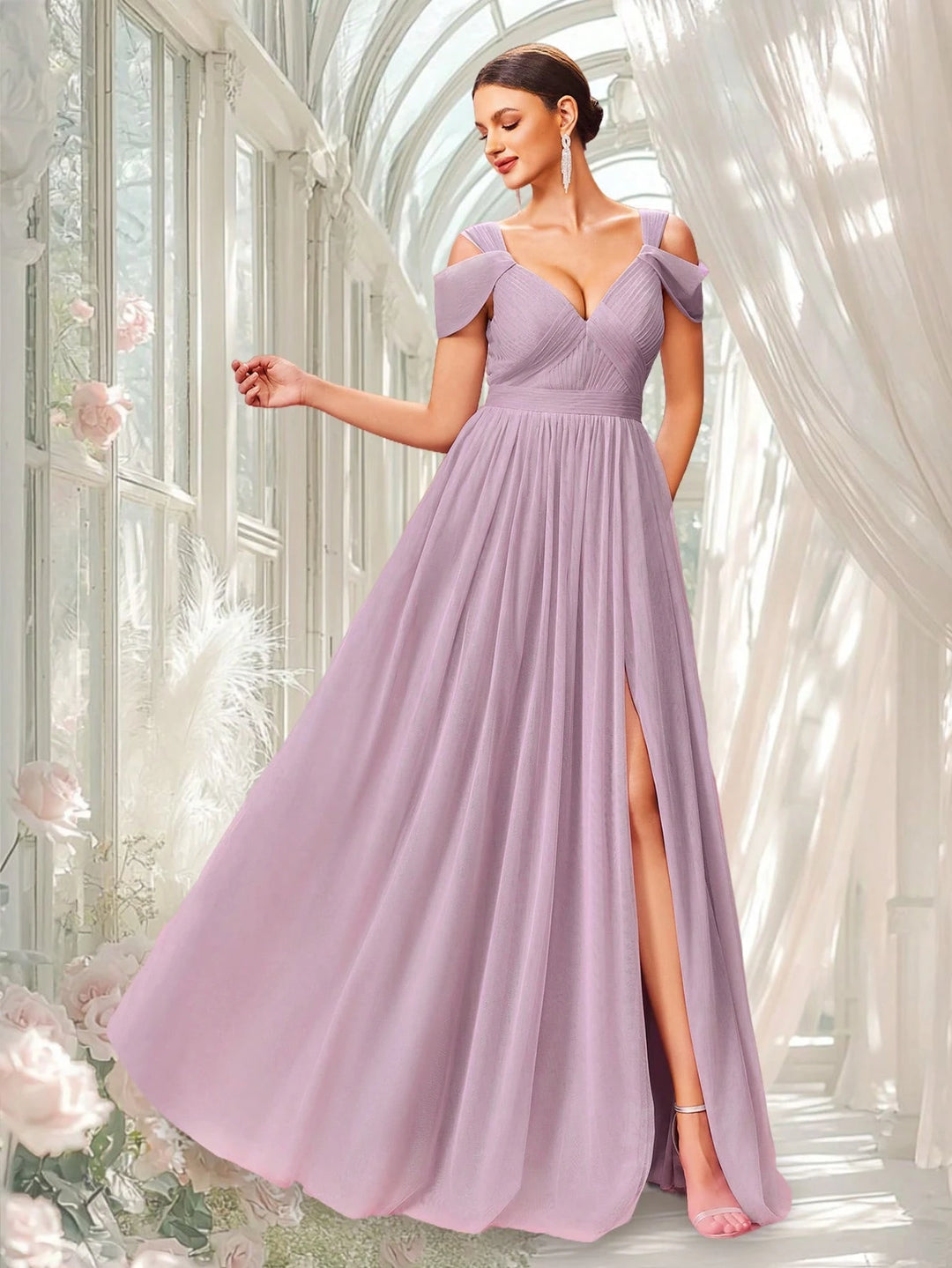 Rochie de ocazie SHEIN, mov