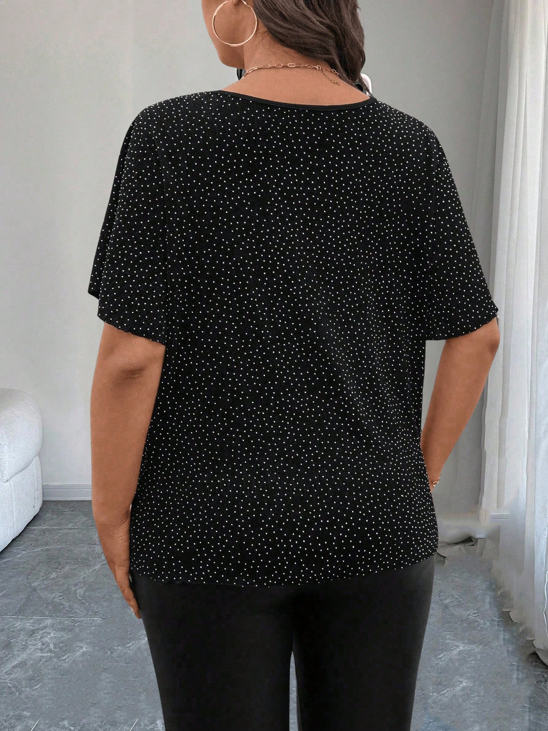 Tricou Shein Curve+, negru