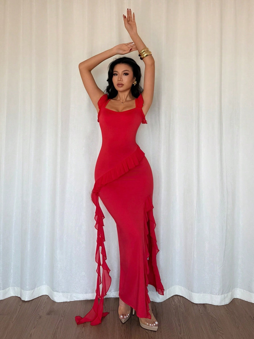 Rochie maxi SHEIN, roșu