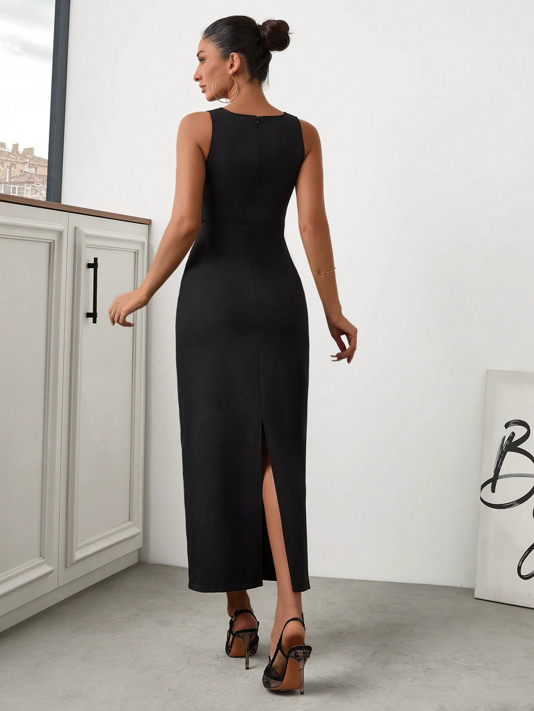 Rochie maxi SHEIN, negru