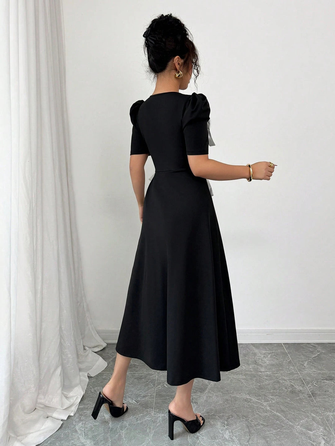 Rochie midi SHEIN, negru