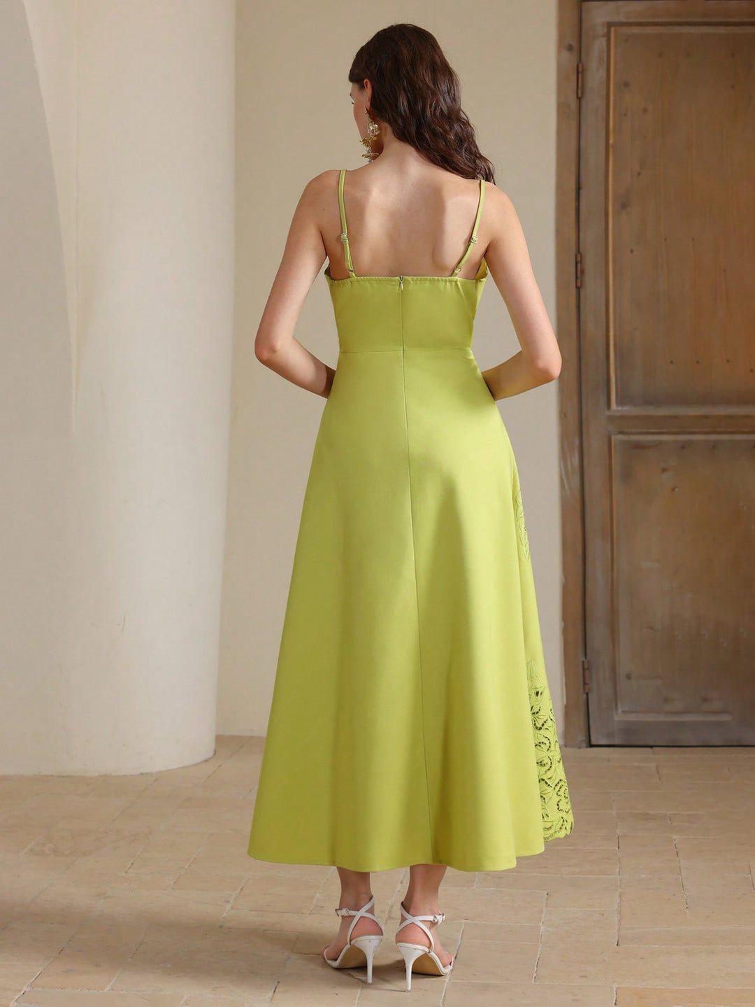 Rochie midi SHEIN, verde