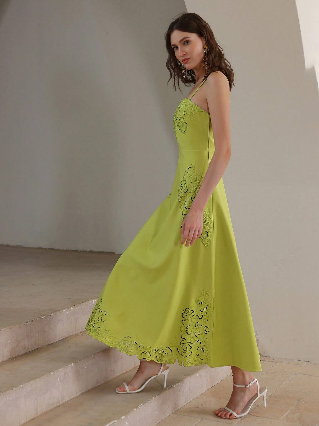 Rochie midi SHEIN, verde
