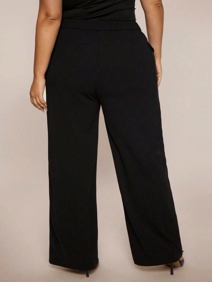 Pantaloni Shein Curve+, negru