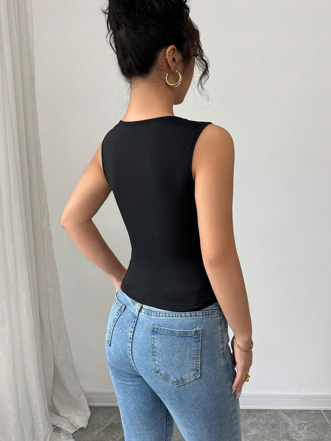 Top SHEIN, negru
