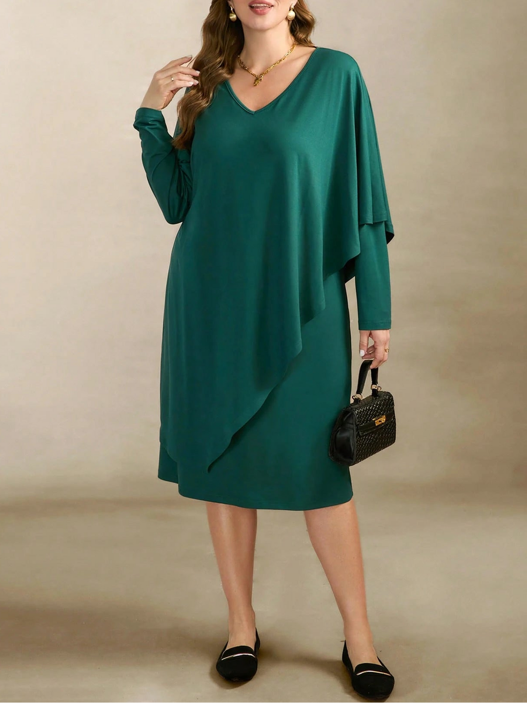 Rochie midi SHEIN, verde