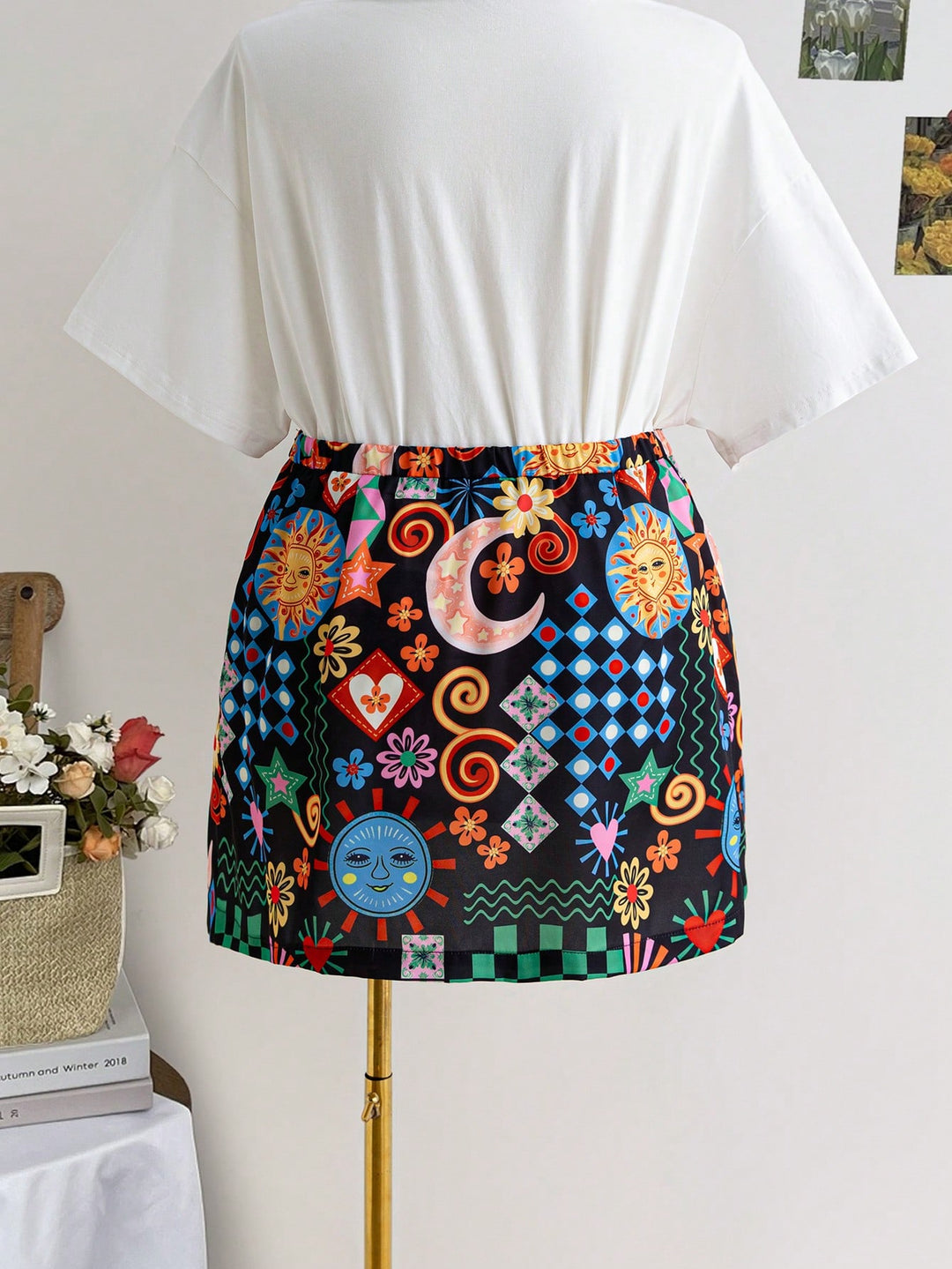 Fustă maxi SHEIN, mix culori