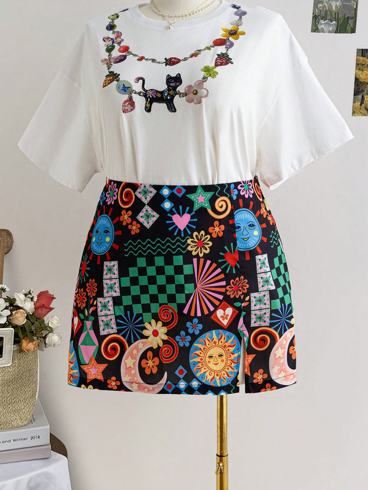 Fustă maxi SHEIN, mix culori