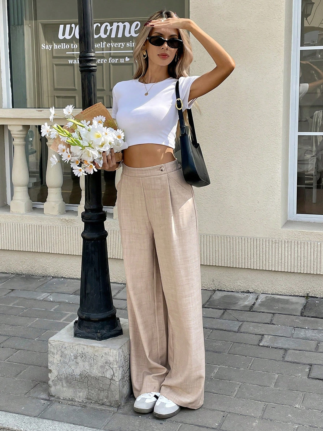 Pantaloni SHEIN, portocaliu