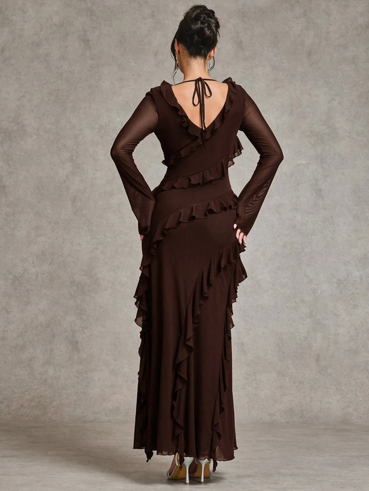 Rochie maxi SHEIN, maro