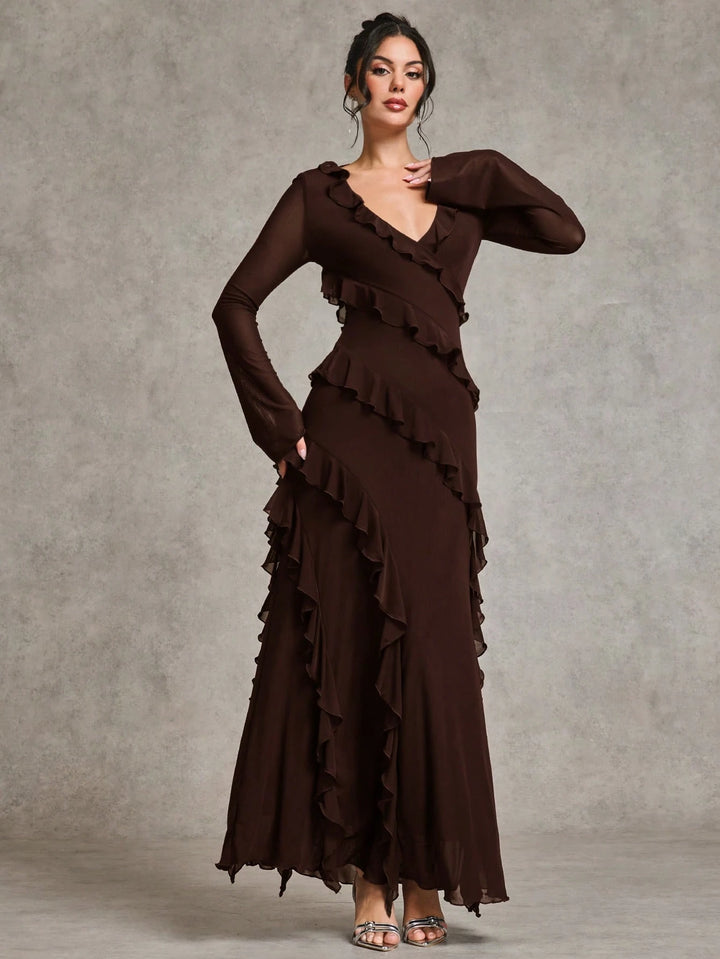 Rochie maxi SHEIN, maro
