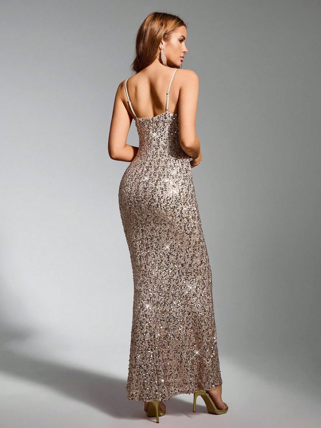 Rochie de ocazie SHEIN, auriu