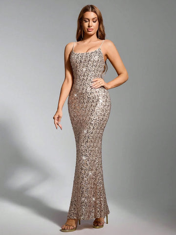Rochie de ocazie SHEIN, auriu