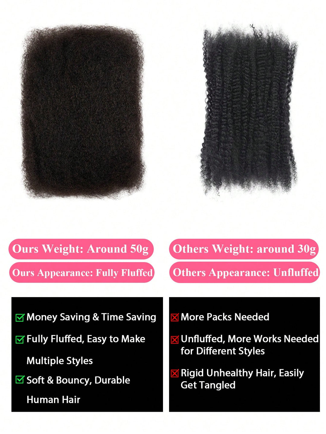 Extensie din păr natural SHEIN, negru