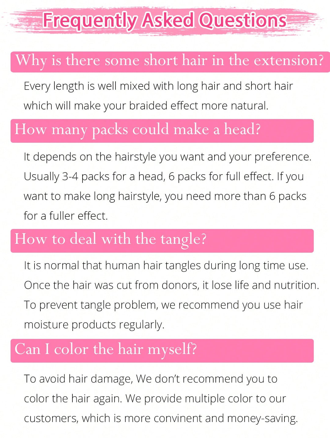Extensie din păr natural SHEIN, negru