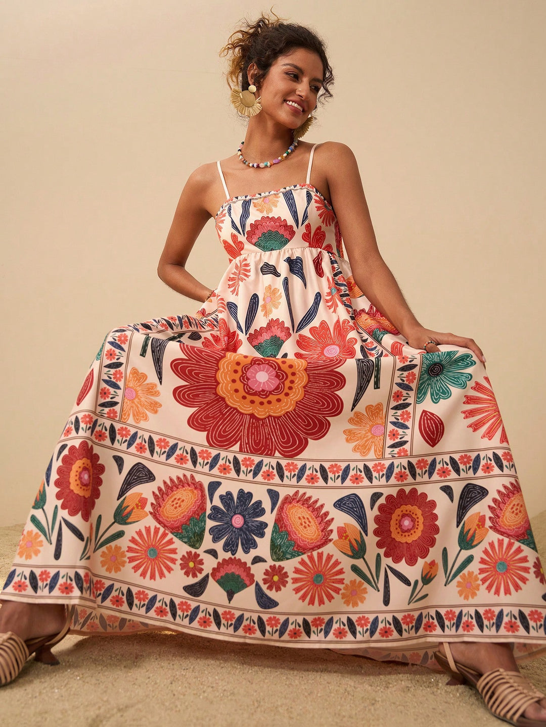 Rochie maxi SHEIN, mix culori