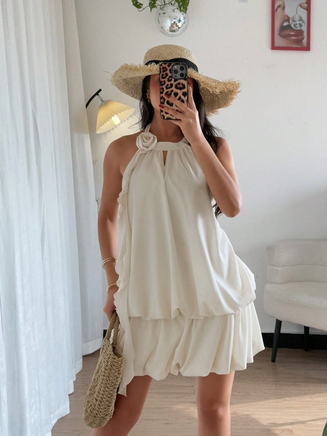 Rochie mini SHEIN, bej