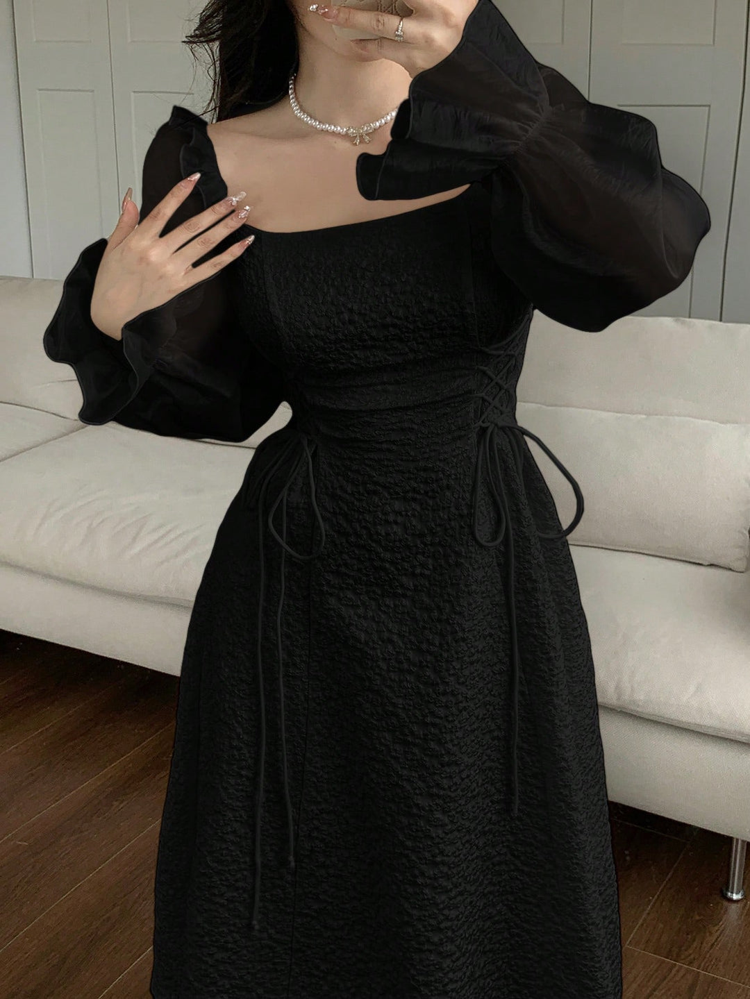 Rochie midi SHEIN, negru