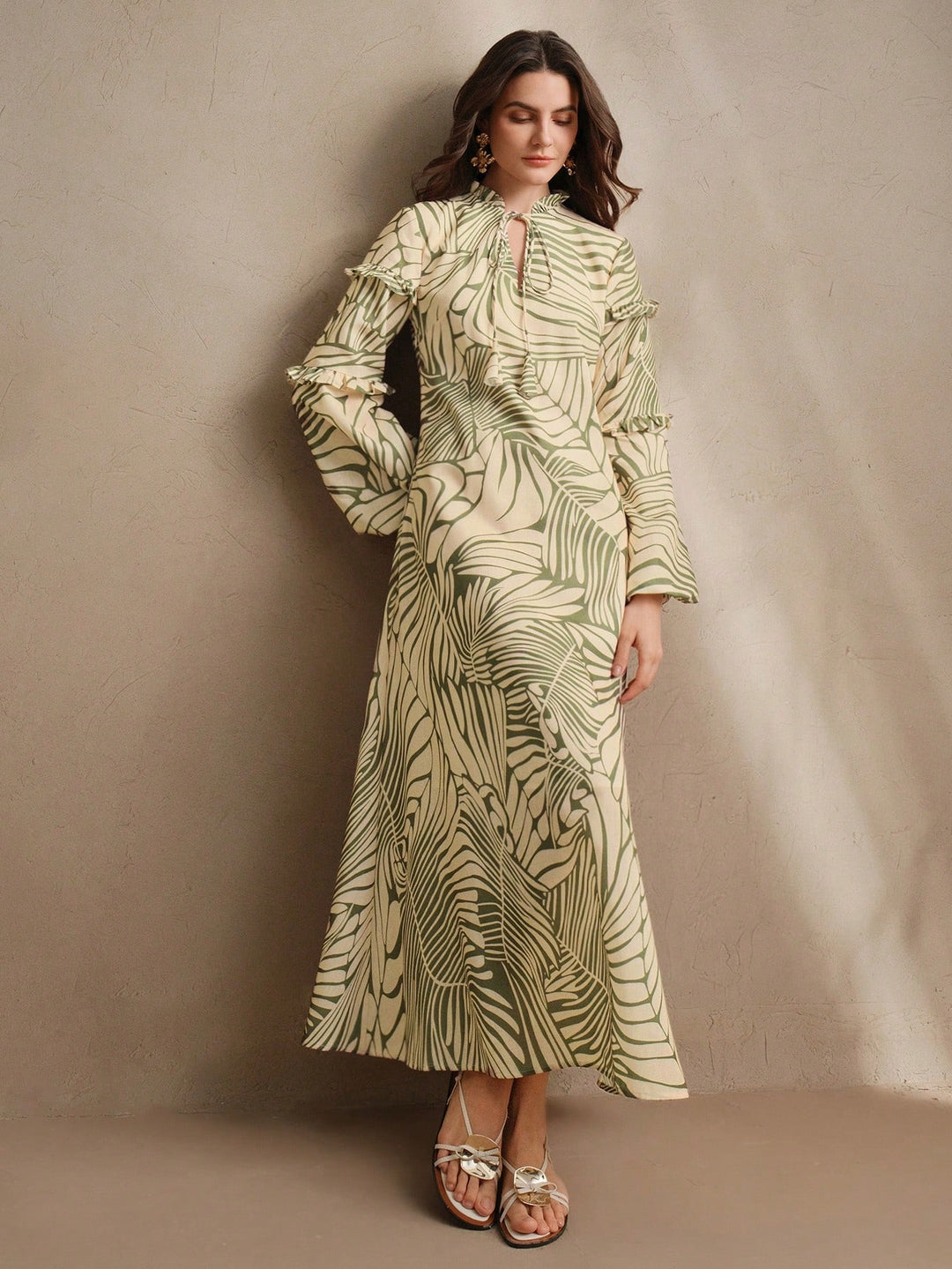 Rochie maxi SHEIN, bej