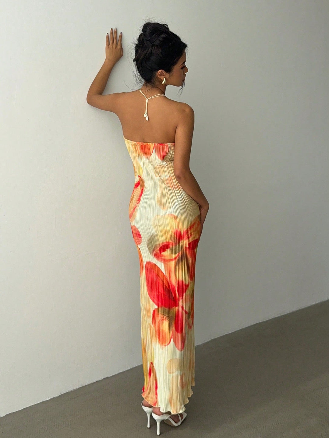 Rochie maxi SHEIN, portocaliu