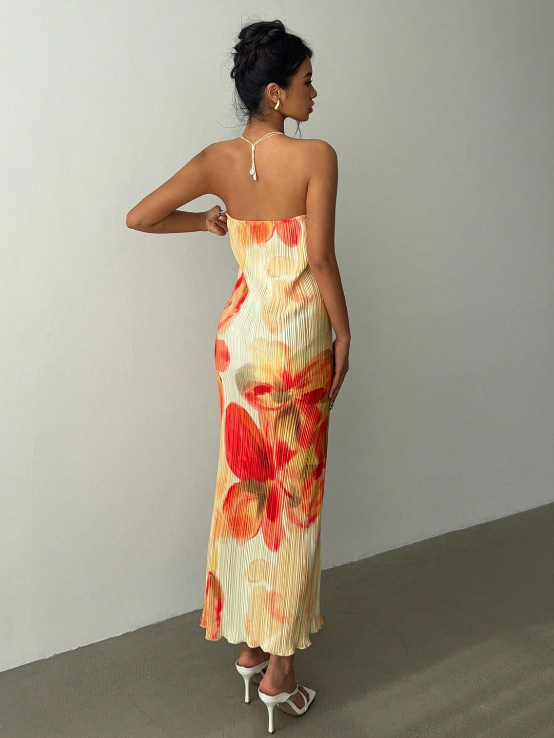 Rochie maxi SHEIN, portocaliu