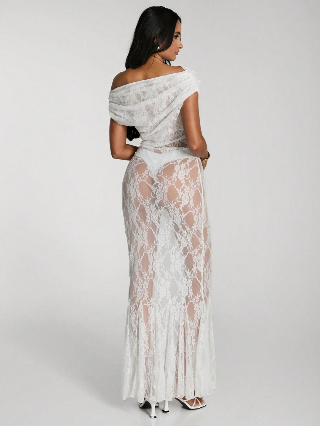Rochie de plaja SHEIN, alb