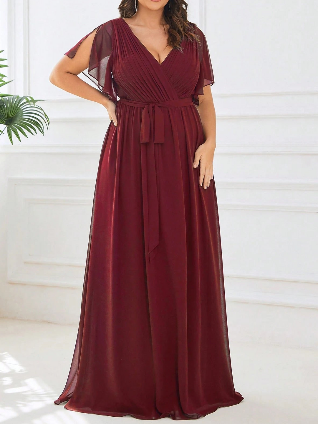 Rochie maxi SHEIN, vișiniu