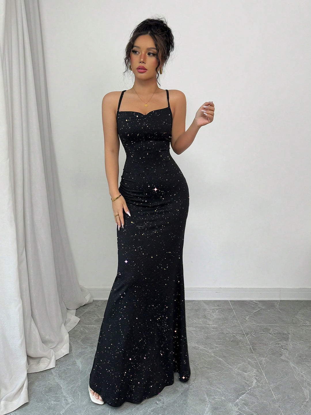 Rochie maxi SHEIN, negru